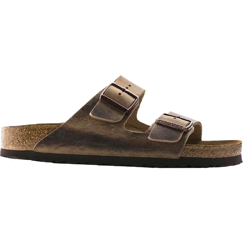 Ultra-Flexible Sneakers Unisex Birkenstock Arizona Soft Footbed Tobacco Oiled Leather