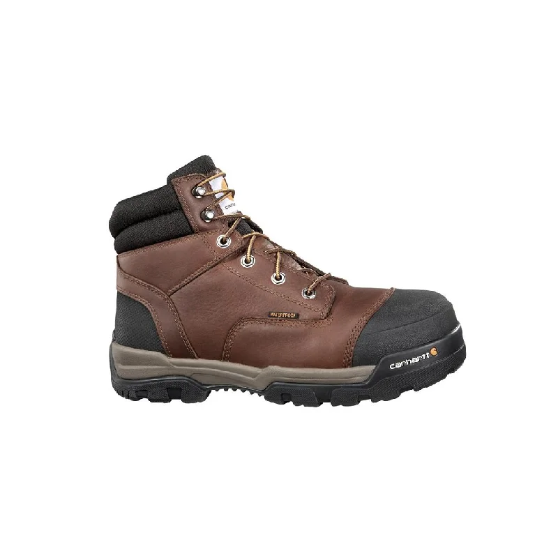 Ultra-Breathable Sneakers 6" Ground Force Waterproof Composite Toe Work Boot Red Brown