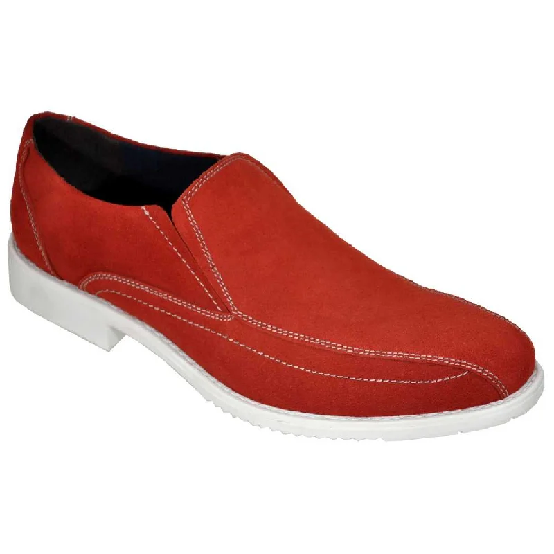 Stylish Sneakers Men's Premium Italian Leather Slip-on Shoes with Stitched Toe Rubber Sole