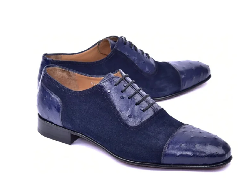 Breathable Cushion Shoes Corrente 6708 Cap-Toe lace-up Oxford - Navy