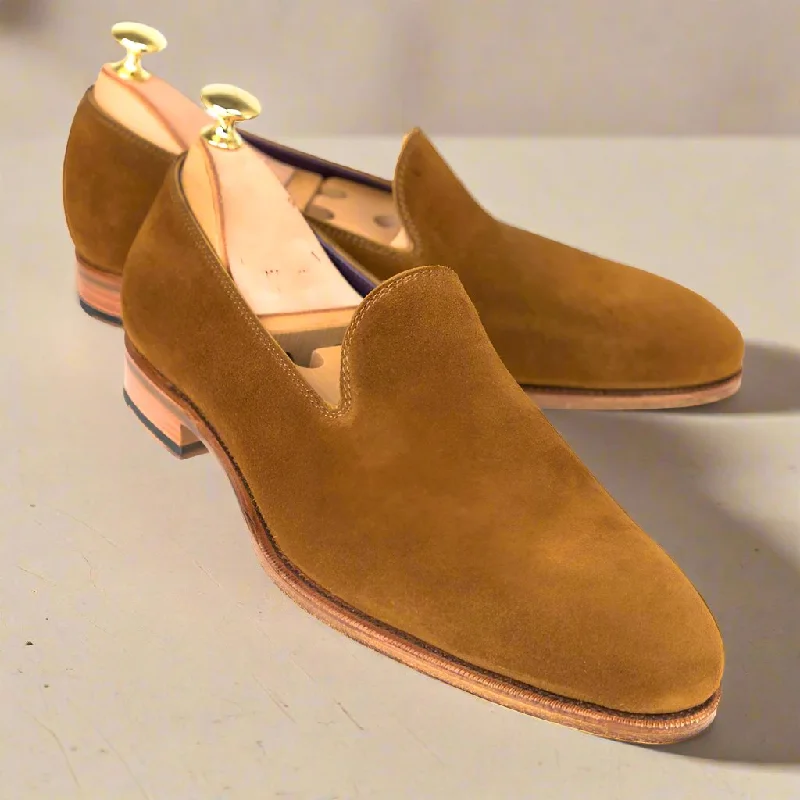 Anti-Fatigue Shoes Aaron Tan Suede Slip-on Loafer
