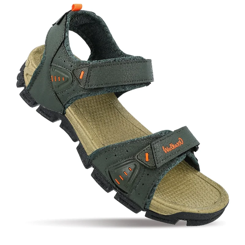 Lightweight Foam Shoes Walkaroo Men Sandals  - WC4405 Olive Green