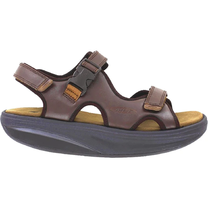 All-Day Walking Shoes Men's MBT Kisumu 3S Chocolate Brown Leather