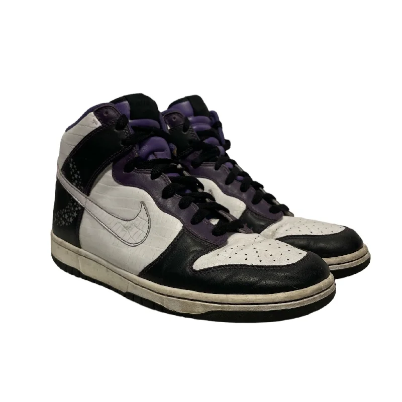 Simple Stylish Sneakers NIKE/Hi-Sneakers/US 9.5/All Over Print/WHT/CROCSTAR DUNK HIGH