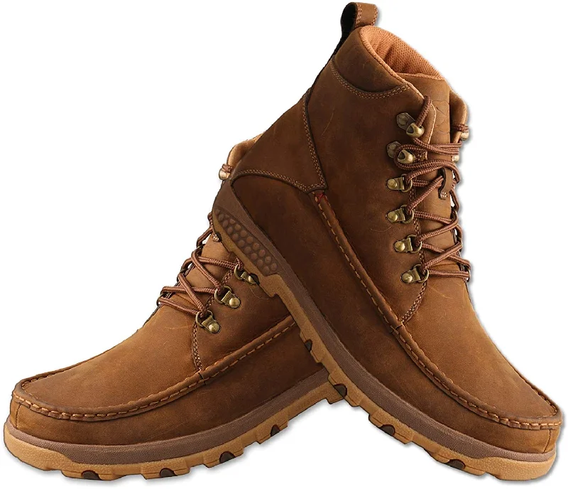 Flexible Running Shoes Twisted X Men's 6-Inch Driving Moc Hiker Shoes - Casual Hiker and Driving Leather Mocs for Men with CellStretch Comfort Technology
