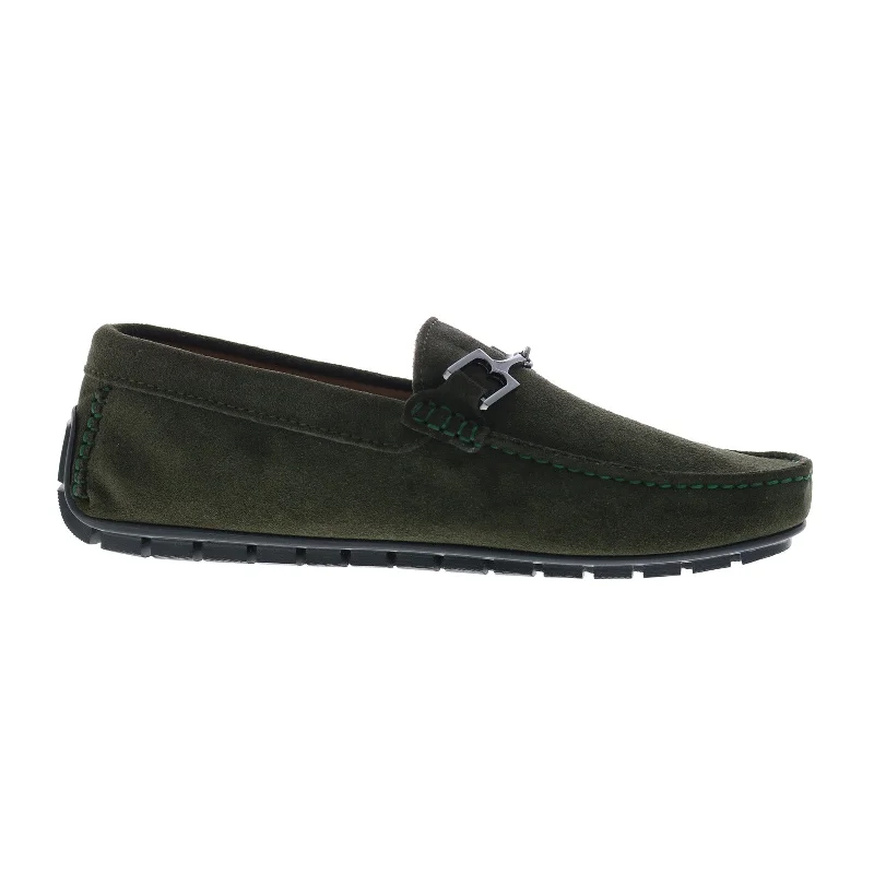 All-Day Comfort Sneakers Bruno Magli Xander BM2XANP1 Mens Green Loafers & Slip Ons Moccasin Shoes