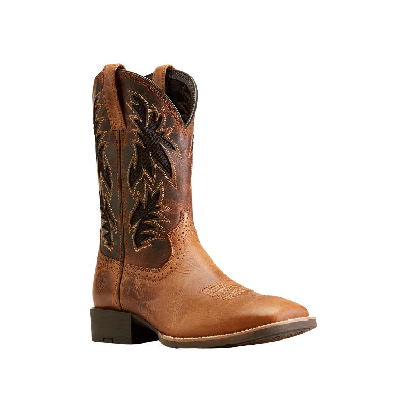 Anti-Slip Sneakers Ariat Men's Sport Cool VentTek Cowboy Dark Tan Boot