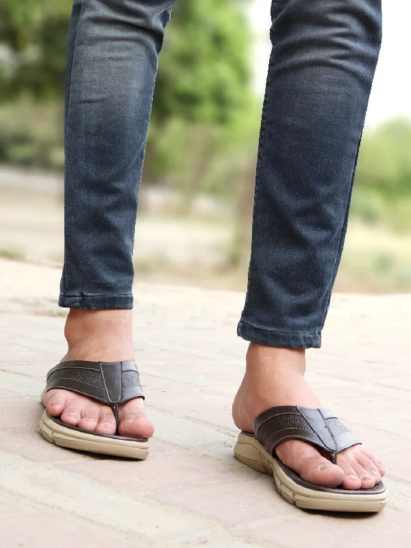 Breathable Sport Sneakers Men Brown Phylon Sole Flexible Ultrasoft Outdoor & House Slippers