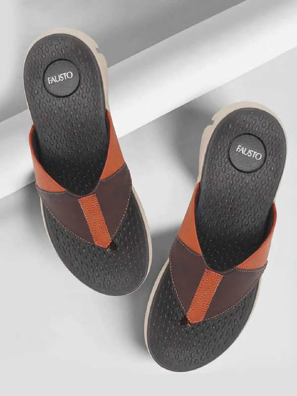 Lightweight Loafers Men Brown Slip On Casual Flexible Phylon Sole Slippers