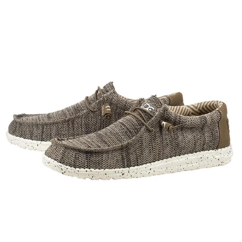 Sporty Slip-Ons Hey Dude Wally Sox Brown