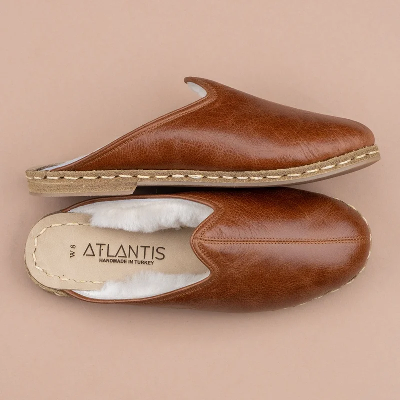 Comfortable Travel Shoes Men's Antique Brown Shearlings