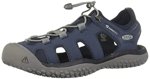 Fashionable Running Shoes KEEN Herren Solr Sandalen, Navy/Steel Grey, 46 EU