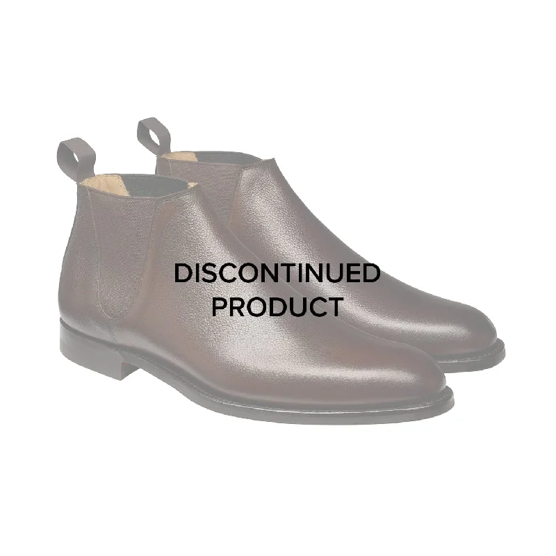 Padded Comfort Shoes Cranton Dark Brown Pebble Grain