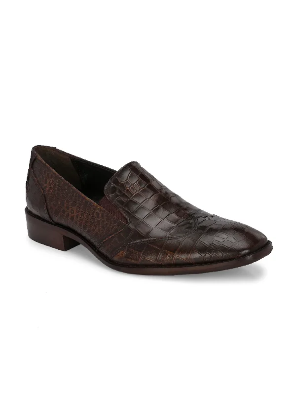 Soft Walking Shoes CARLO ROMANO BROWN COLOR PREMIUM RANGE ITALIAN CROCODILE PRINTED LEATHER MOCCASIN SLIPON SHOE FOR MEN Soft Walking Shoes CARLO ROMANO BROWN COLOR PREMIUM RANGE ITALIAN CROCODILE PRINTED LEATHER MOCCASIN SLIPON SHOE FOR MEN