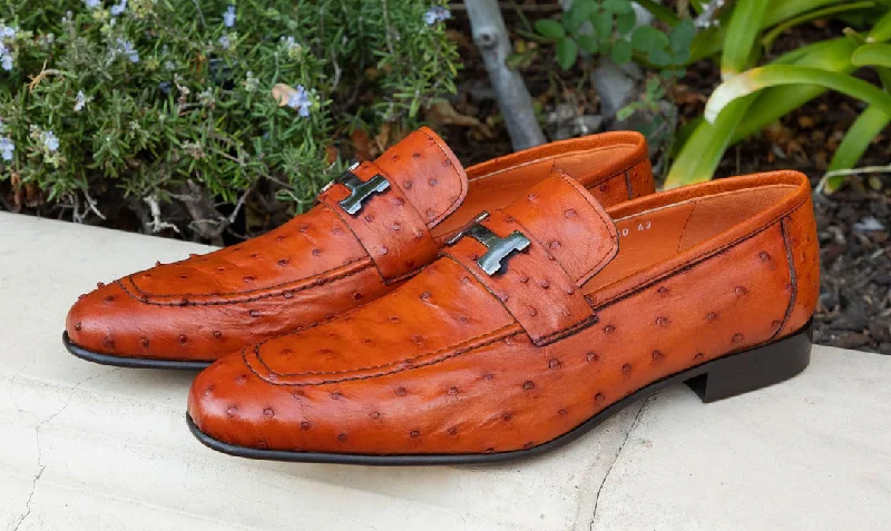 Breathable Running Shoes Corrente 5760 Ostrich Quill slip-on Loafer - Orange