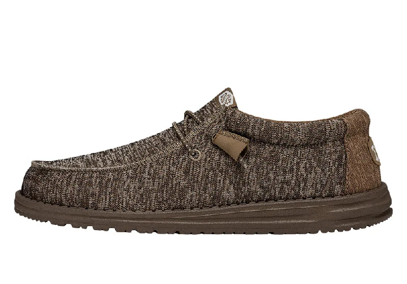 Soft Cushion Sneakers Hey Dude Wally Sport Knit Tan