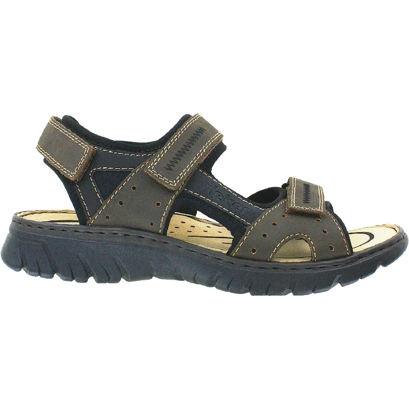 Breathable Cushion Shoes Men's Rieker 26757-25 Brown Synthetic
