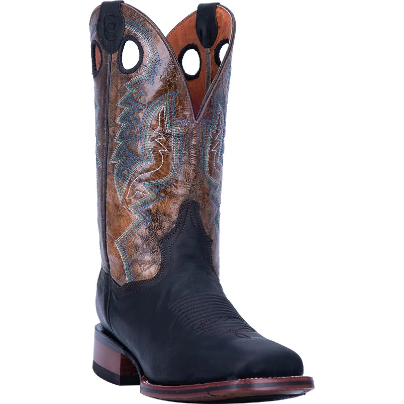 All-Day Walking Shoes Dan Post Mens Duce Black Leather Western Boots   DP4558