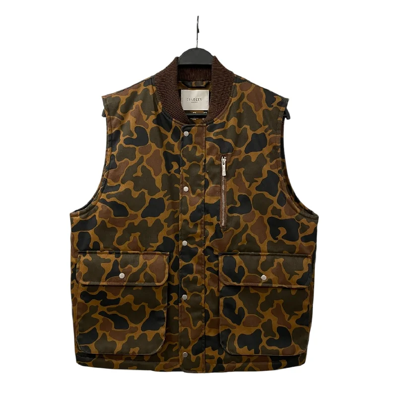 LES DEUX /Puffer Vest/XL/Camouflage/Polyester/BRW/WATER RESISTANT