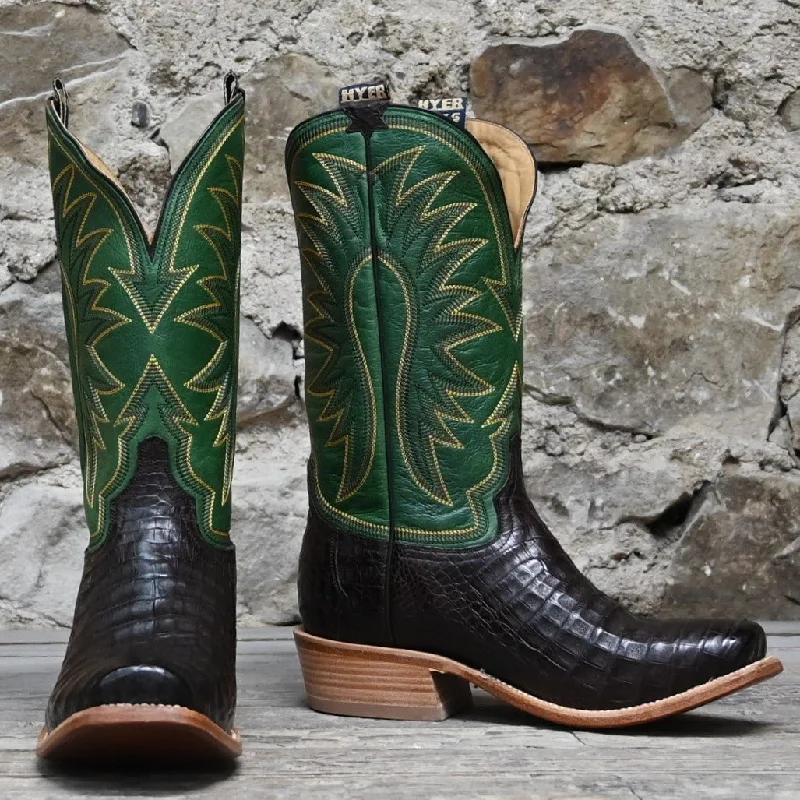 Everyday Comfort Shoes Hyer SPEARVILLE 13" Grass Green Top with Coffee Matte Belly Caiman Vamp Everyday Comfort Shoes Hyer SPEARVILLE 13" Grass Green Top with Coffee Matte Belly Caiman Vamp