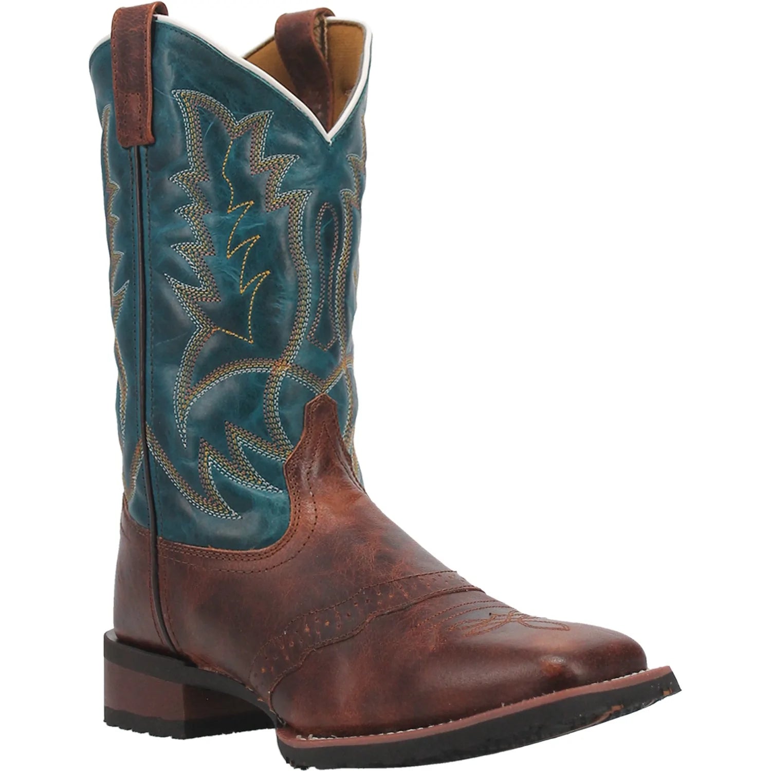 Soft Walking Shoes Laredo Mens Ruger Leather Square Toe Western Boots   7968