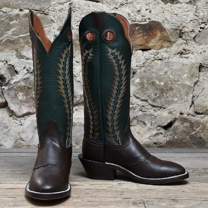 Active Lifestyle Shoes Hondo 16" Forest Green Cowhide Top with Brown Retan Vamp