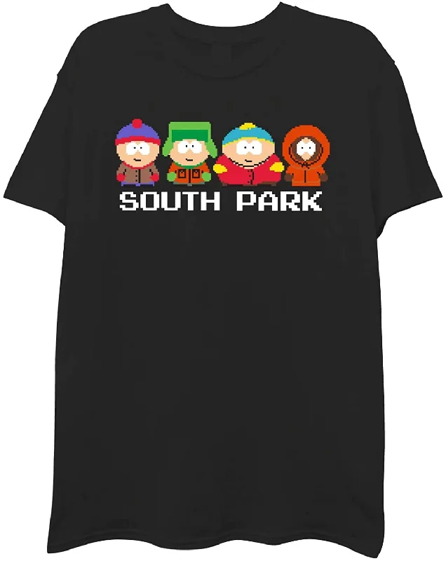 South Park Characters Mens Short Sleeve T-Shirt - Kenny, Cartman, Kyle & Stan - Comedy Central Tv Tee