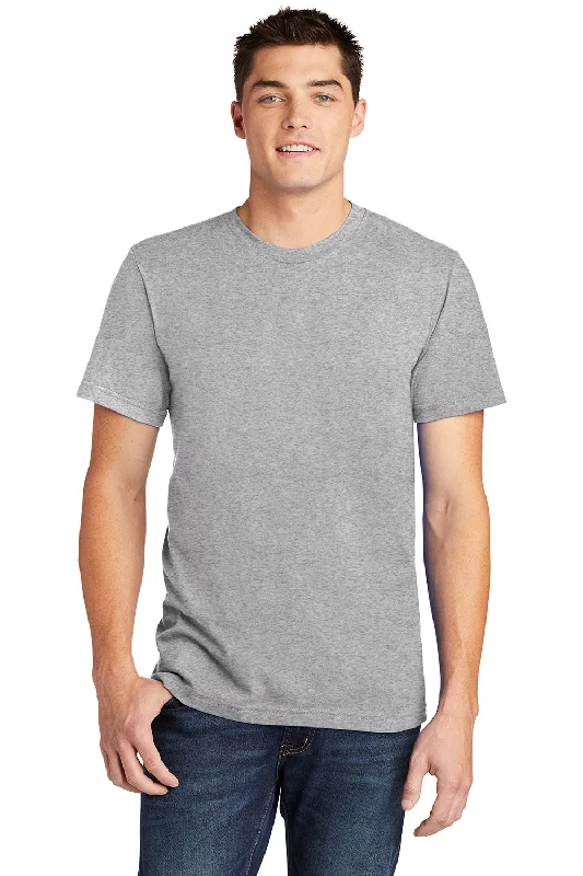 American Apparel Mens Fine Jersey Short Sleeve Crewneck T-Shirt - Heather Grey