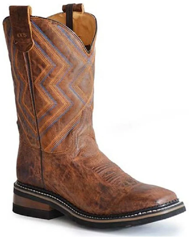 Flexible Running Shoes Roper Mens Ranch Western Boots - Square Toe     09-020-8249-8273 TA
