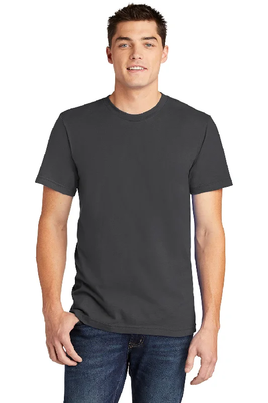 American Apparel Mens Fine Jersey Short Sleeve Crewneck T-Shirt - Asphalt Grey