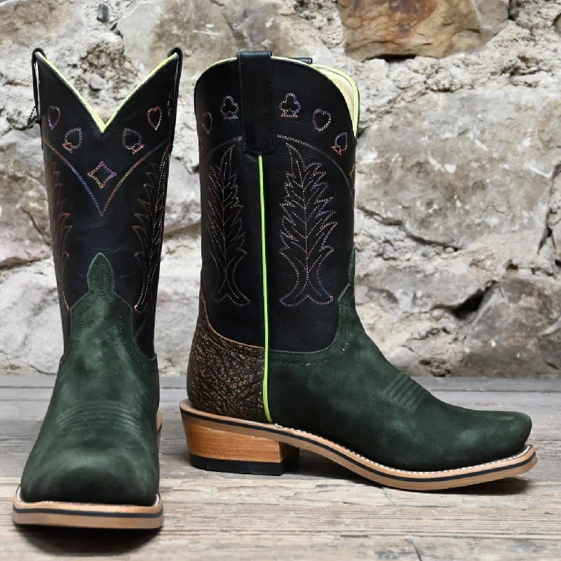 All-Purpose Sneakers Horse Power 11" High Noon Emerald Vamp with Bison tan and Black top