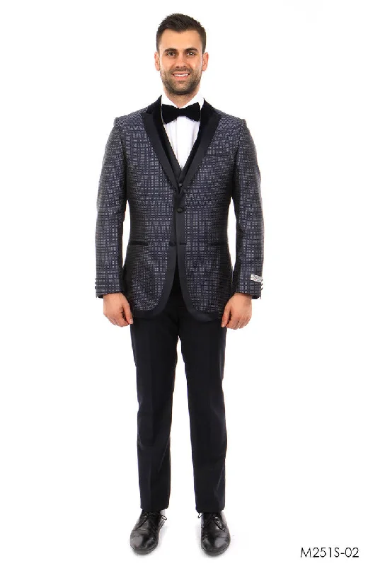 Blue Tone on Tone 3-PC Slim Fit Suits
