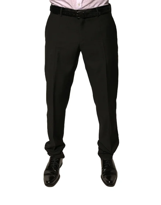 Dolce & Gabbana Wool Tape Formal Dress Men's Pants (Pre-Owned)