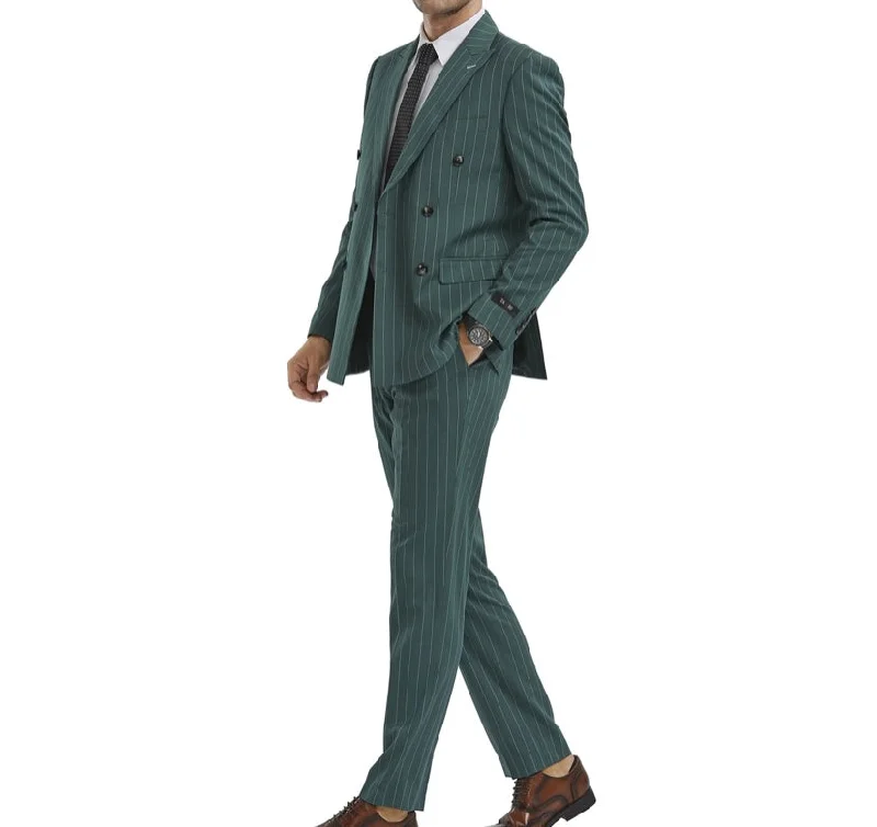 Men’s Double Breast Pinstripe Suit
