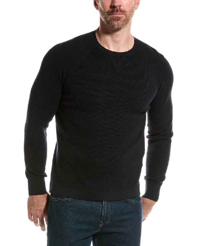 NAADAM Waffle Cashmere-Blend Crewneck Pullover